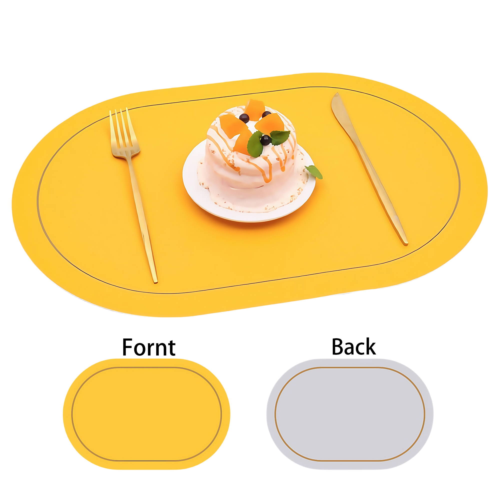 Oval Dual-Color Placemats 12