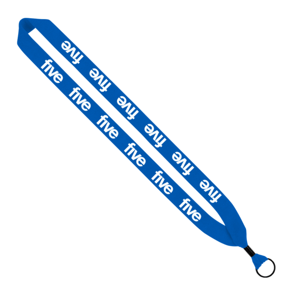 1" Cotton Lanyard with Metal Crimp & Metal Split-Ring 6