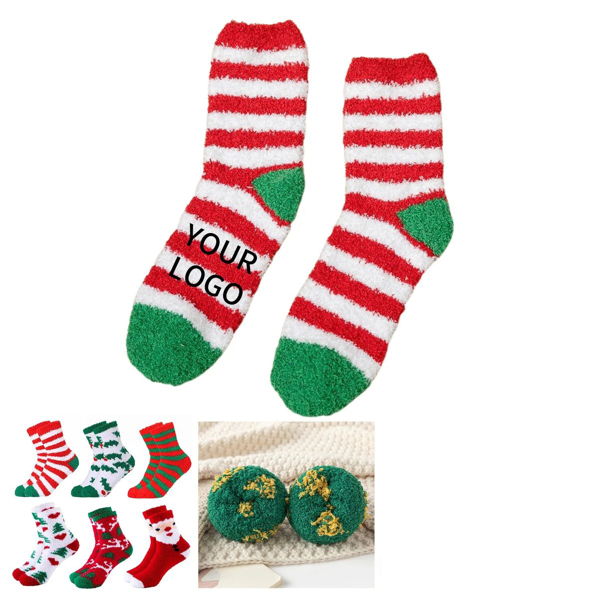 Indoor Fuzzy Socks with Anti Slip Bottom 2