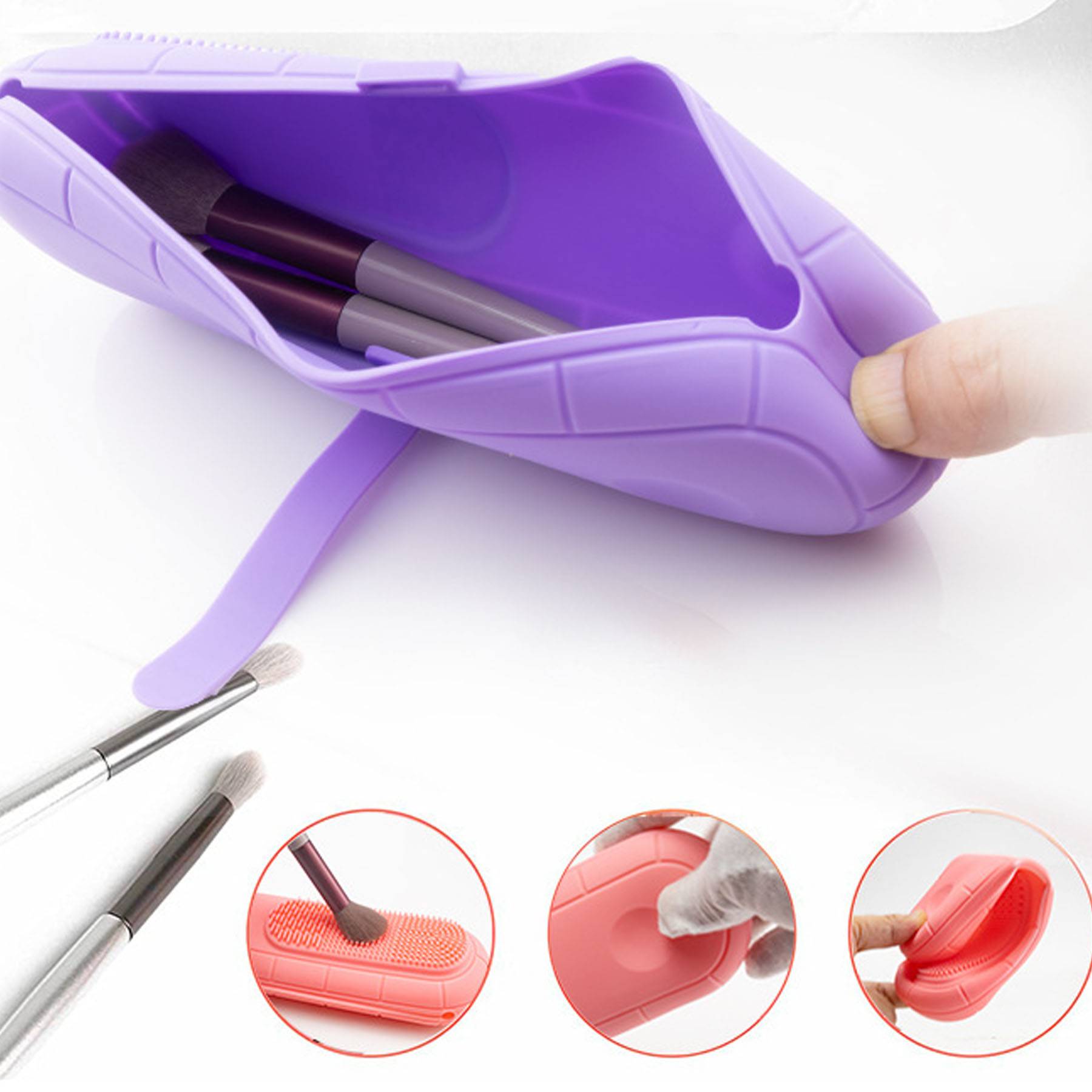 Multi functional silicone beauty brush storage bag 4