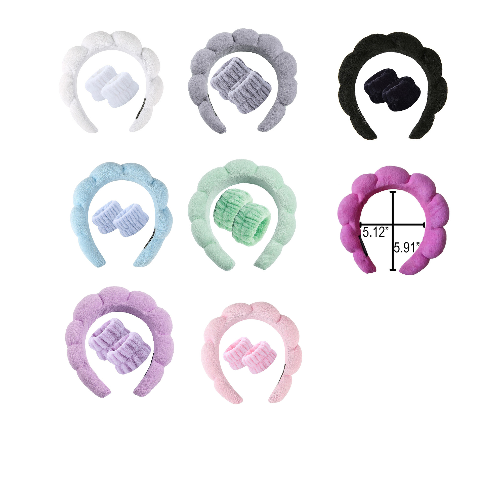 Cloud Shape Terry Cloth Spa Headband MOQ50 4