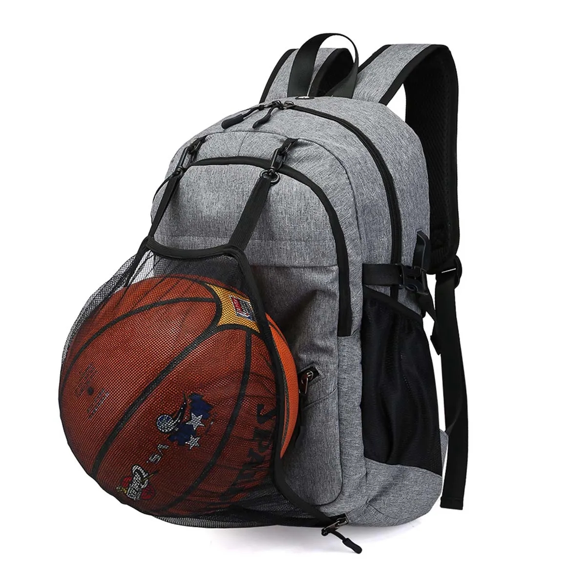 15.6 Inch Basketball Bags Laptop Backpack W/ USB Port 7