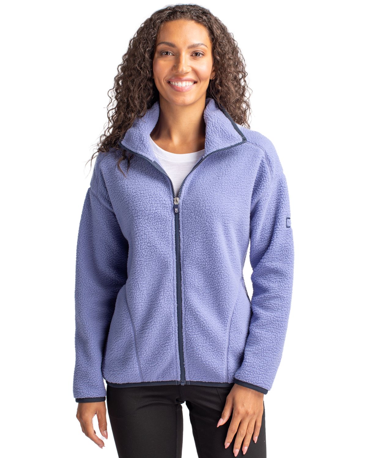Cutter & Buck Cascade Epic Comfort Recycled Sherpa Fleece Womens Full Zip Jacket 5