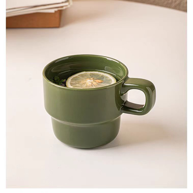 Cute Color Customizable Ceramic Cup With Handle 5