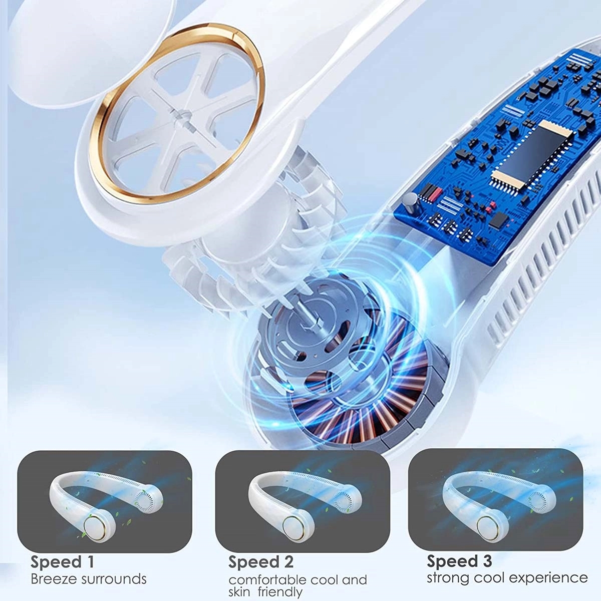 Rechargeable Neck Fan 2