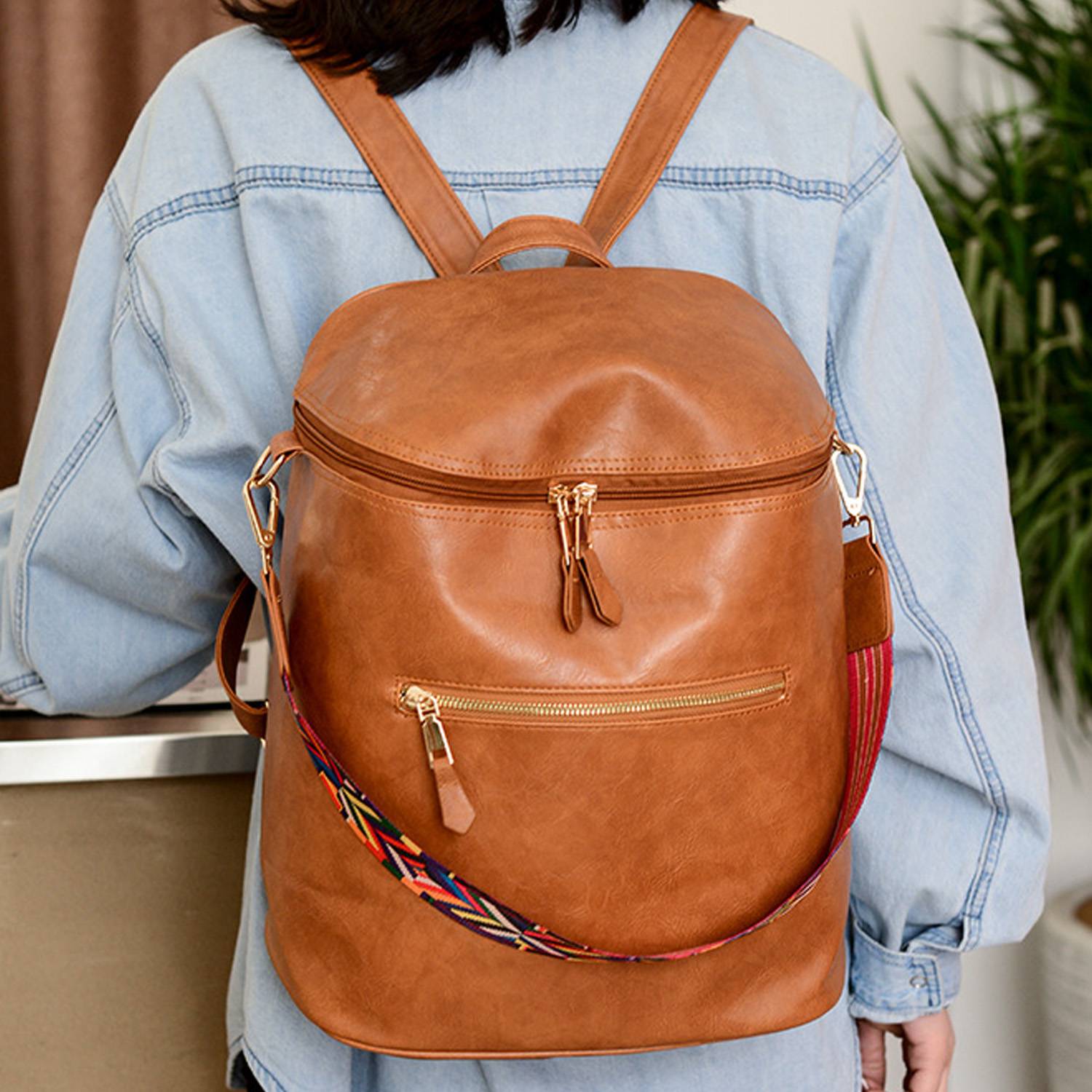 PU Leather Fashion Lady Backpack 5