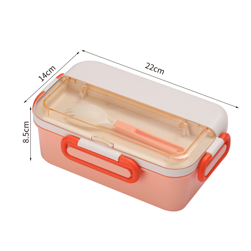 Wheat Straw Lunch Box With Stainless Steel Cutlery 1