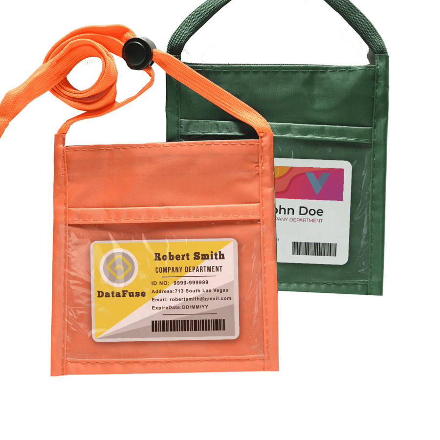 Adjustable Lanyard Neck Wallet - 5.20" x 5.25" 1