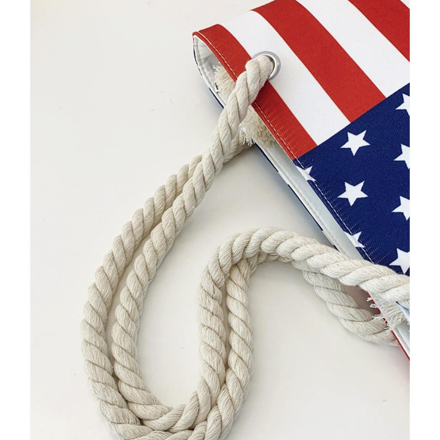 Stars and Stripes American Flag Tote Bag Rope Handles 4