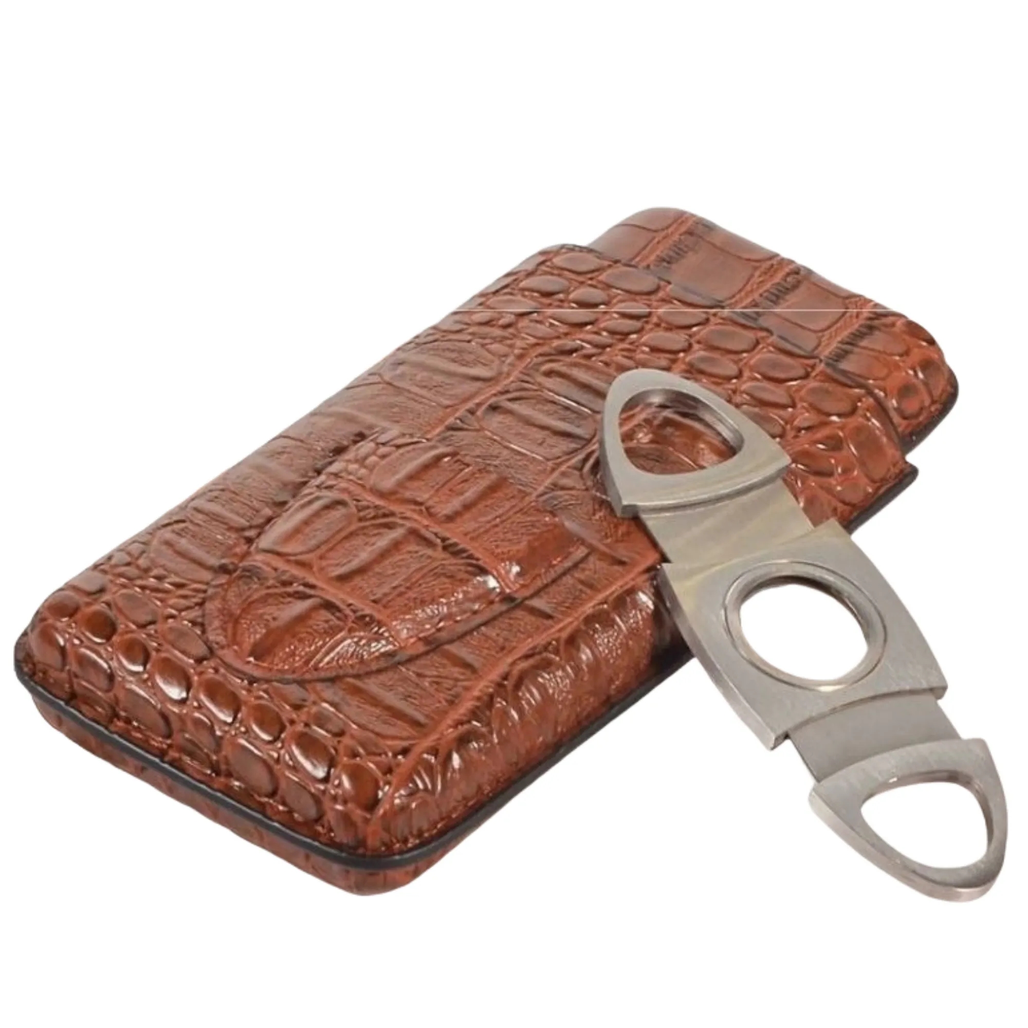 Premium Triple Cigar Leather Case 8