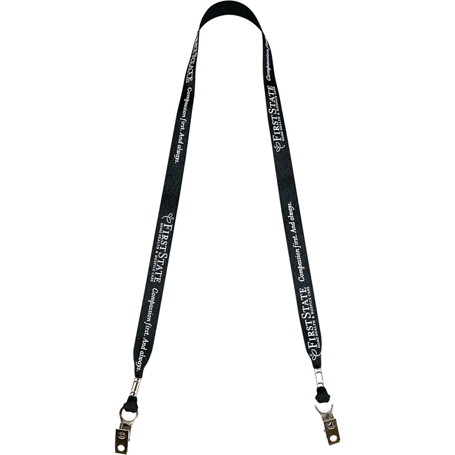 5/8" Super Value Lanyard with Double Bulldog Clips 2