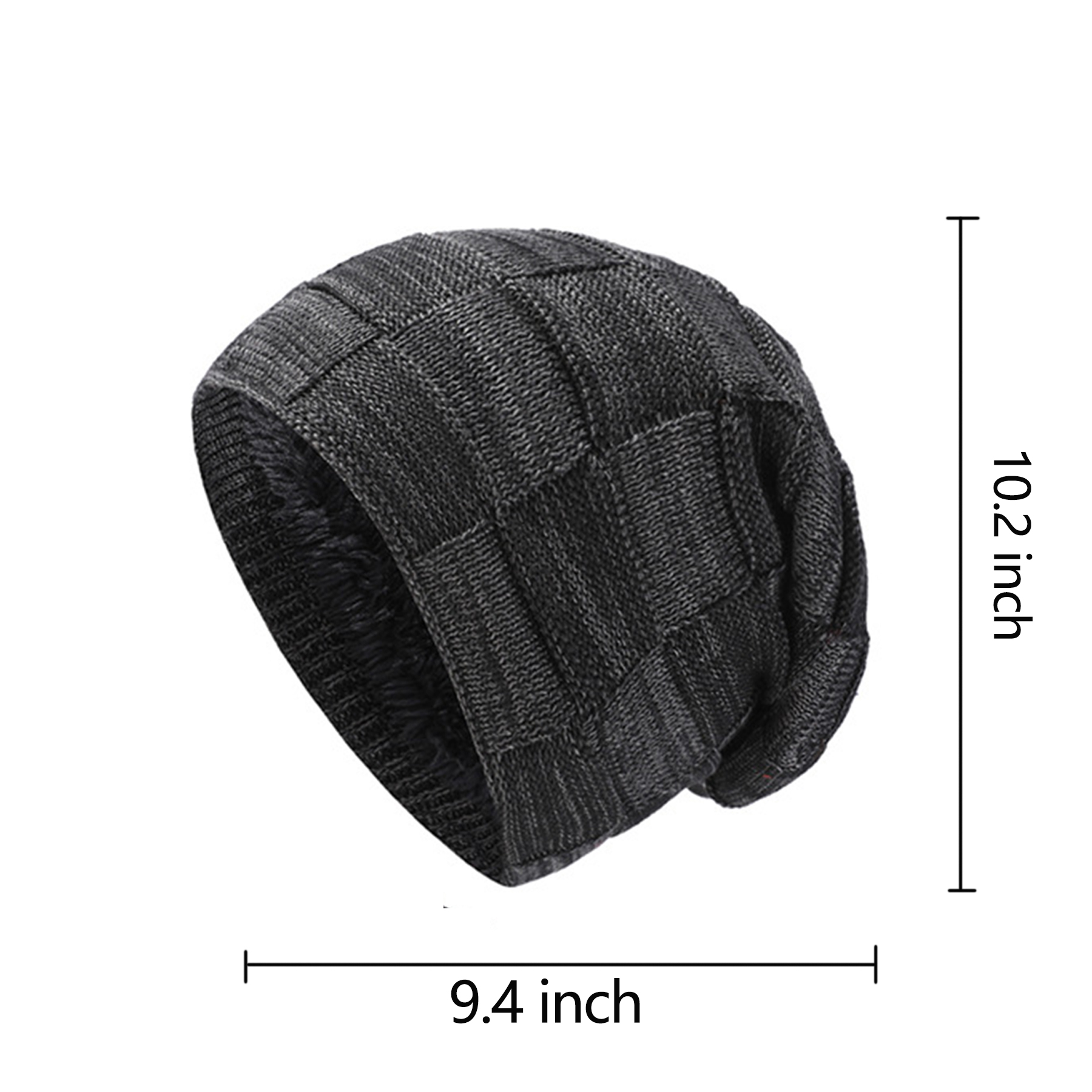 Men Lined Knit Warm Thick Binie Hat 5