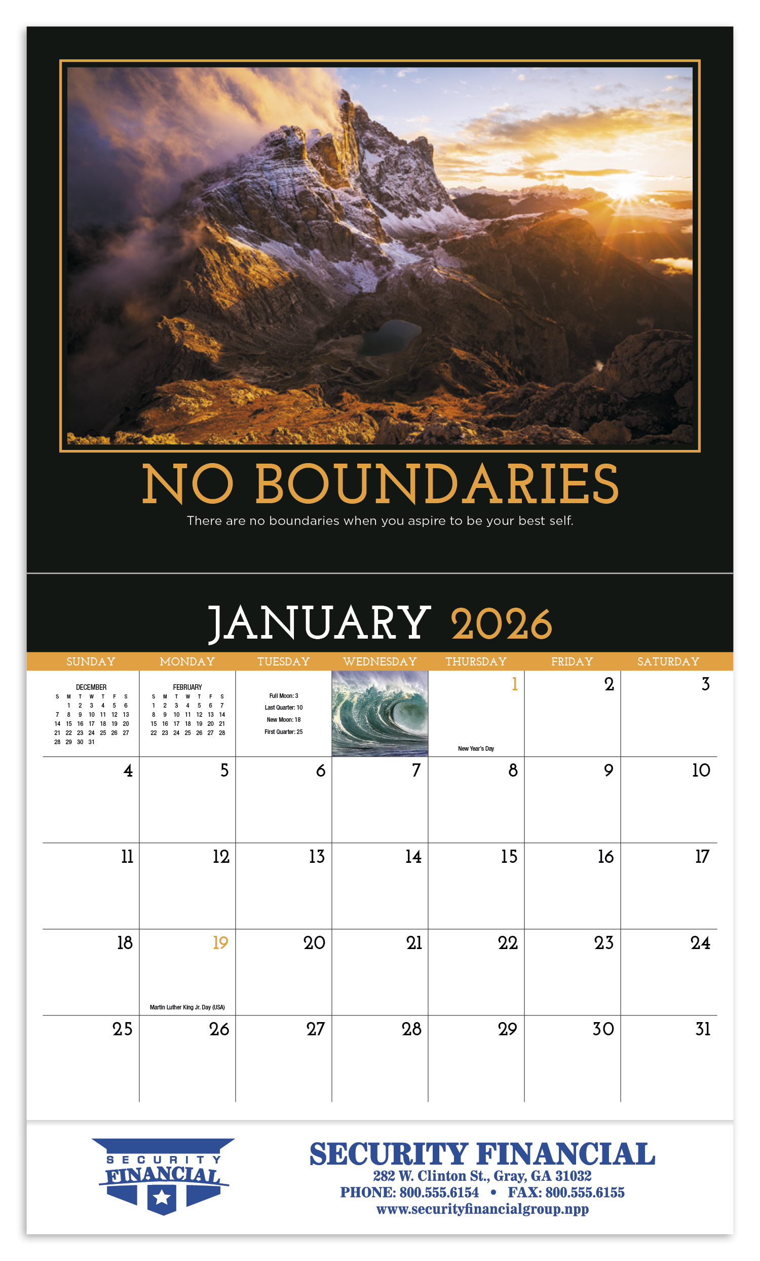 HotLine® Products Motivation Appointment Calendar (Motivational Quotes) - Stapled 32