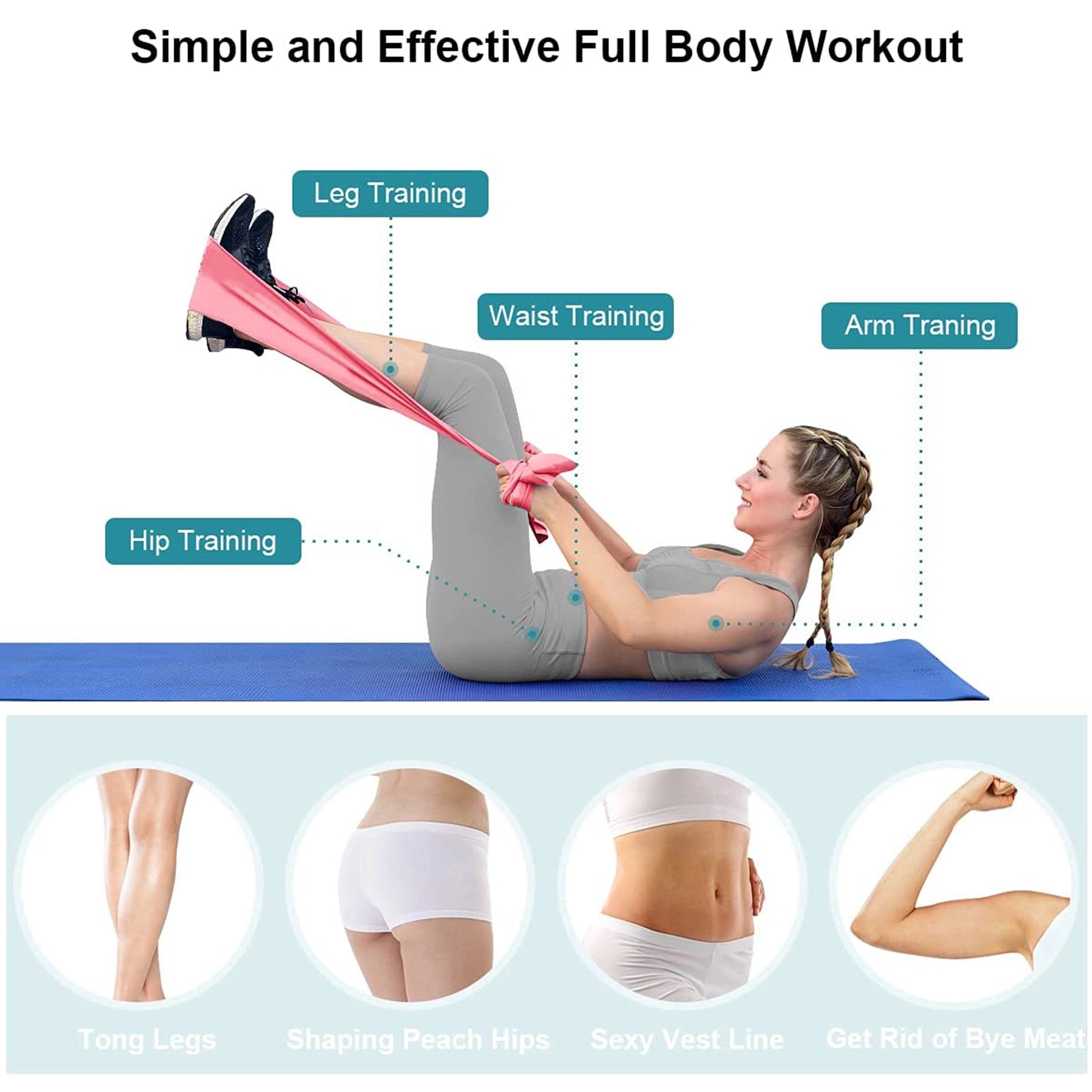 Yoga Long Resistance Exercise Bands 4