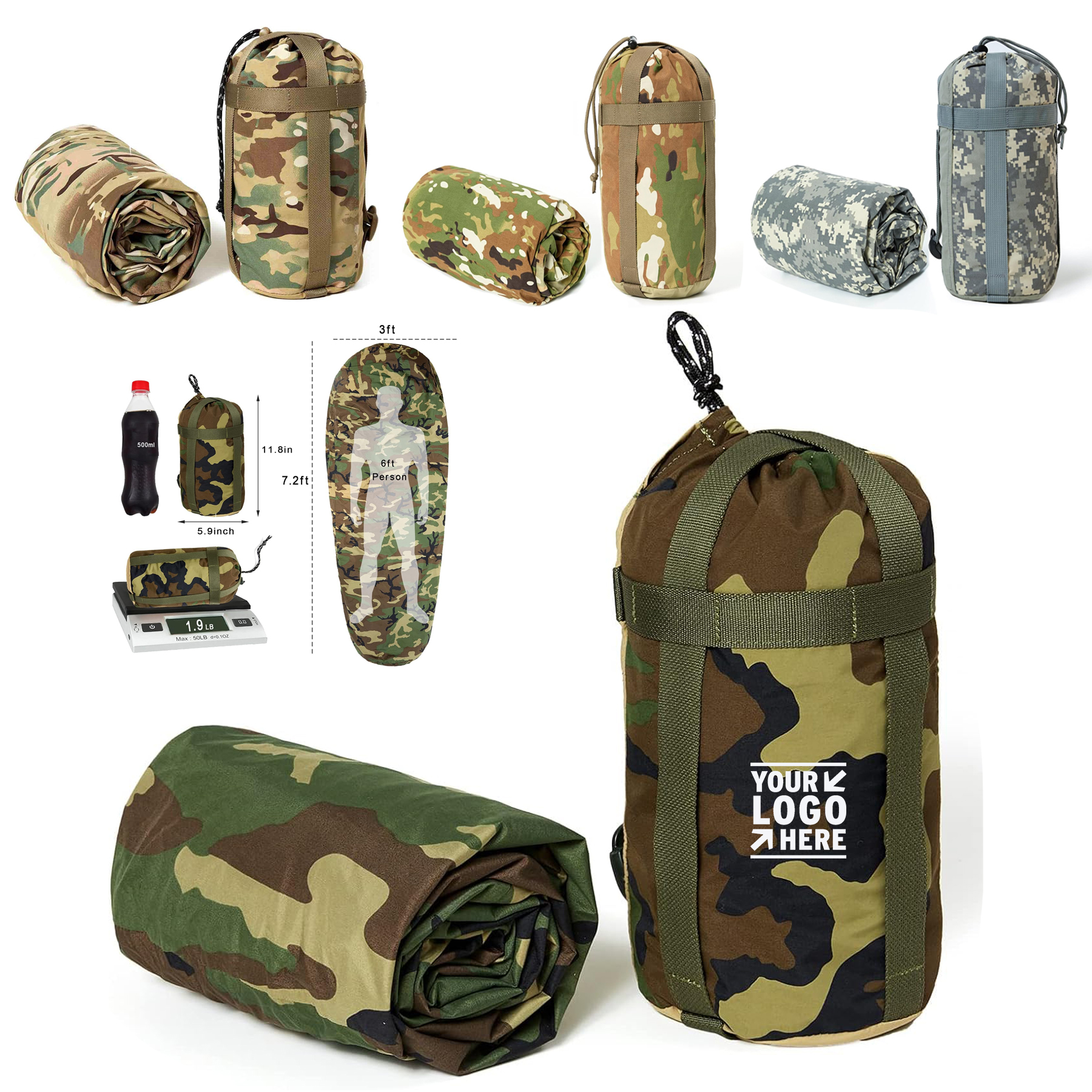 Military Modular Sleeping System Bivy Cover Sack Waterproof Outer Shell Stealth Shelter Sleep Bag  1