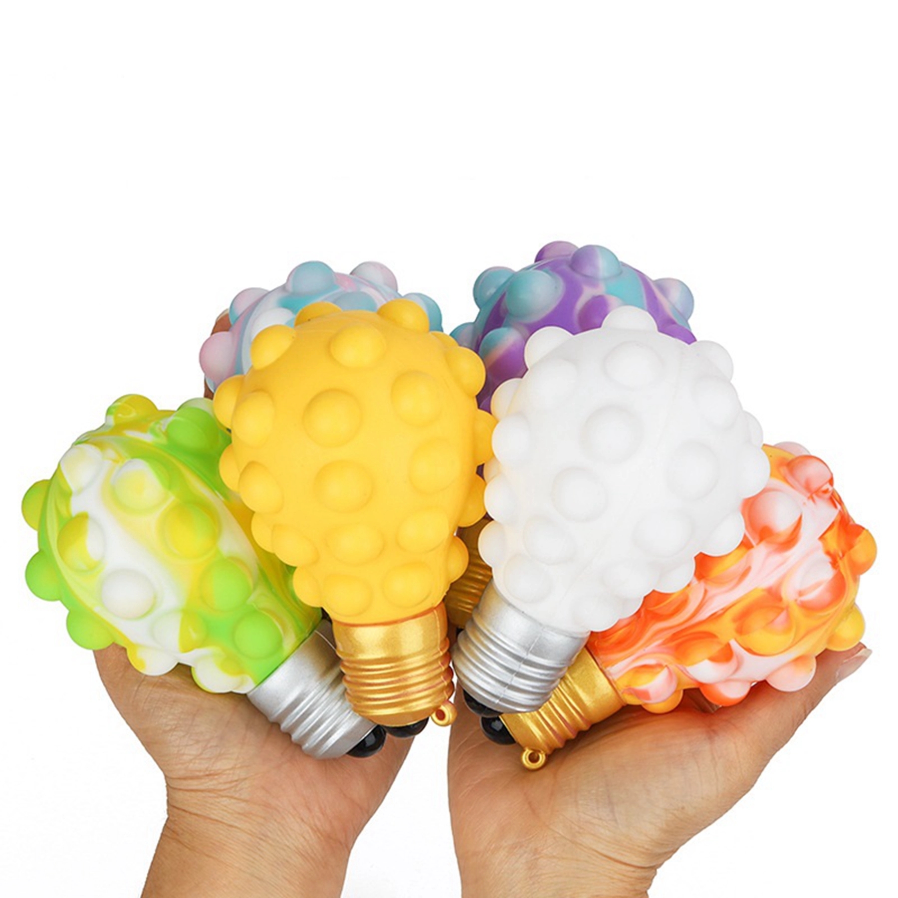 Lamp Bulb Shaped Push Pop Bubble Anti Stress Ball 7