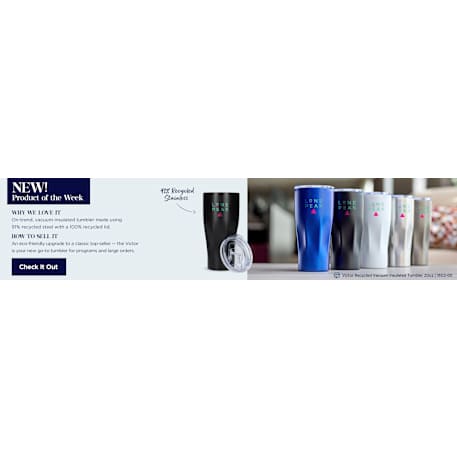 Victor Recycled Vacuum Insulated Tumbler 20oz 280