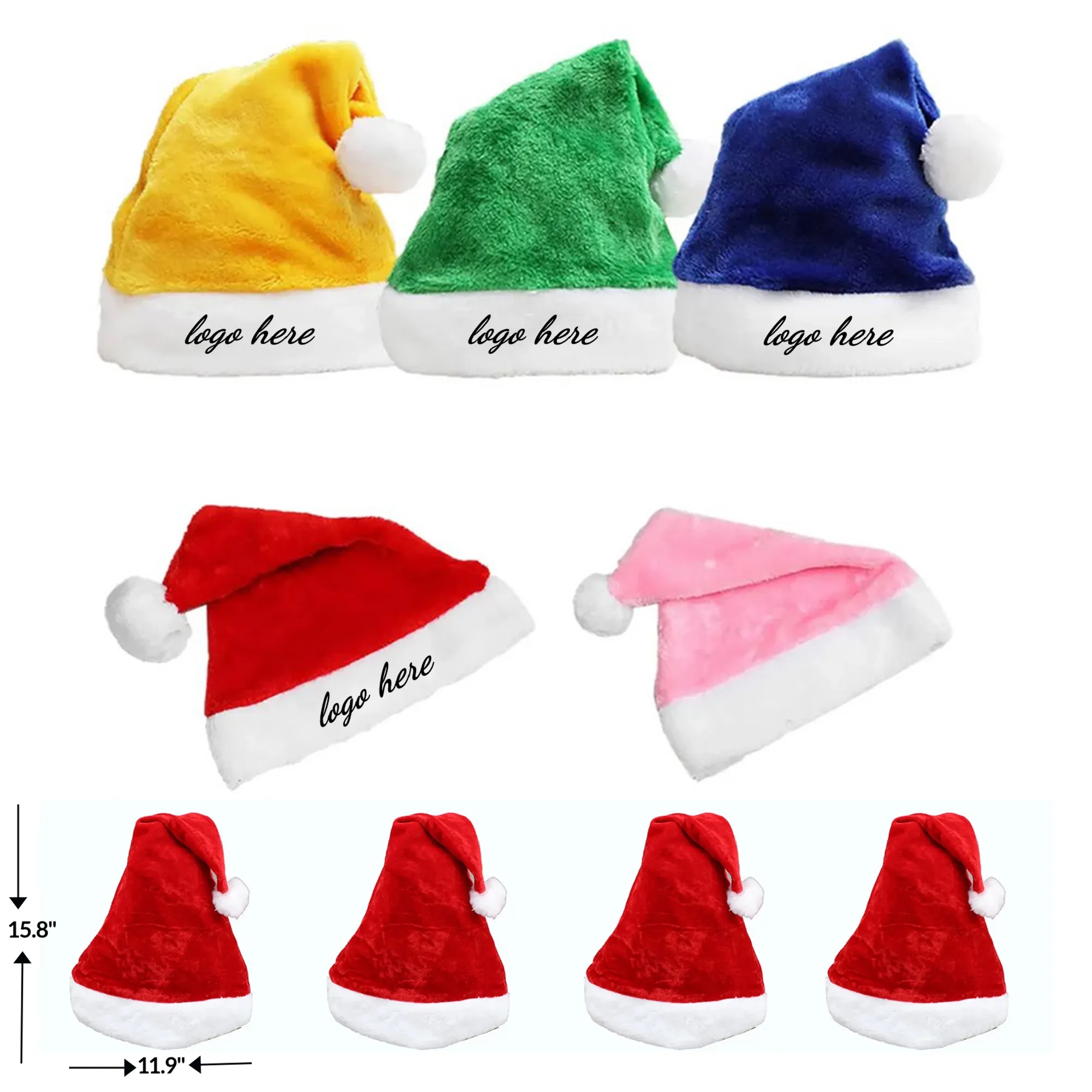 Plush Christmas Hat Santa Claus Cap MOQ50 3