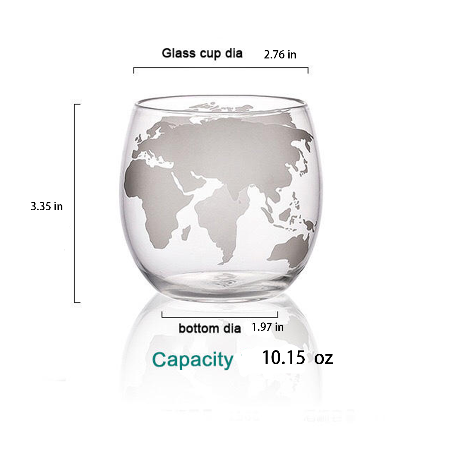 Earth Pattern Transparent Wine Glass 5