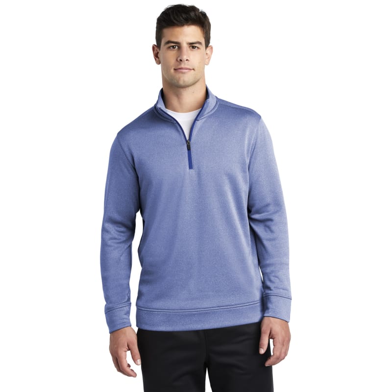 Sport-Tek PosiCharge Sport-Wick Heather Fleece 1/4-Zip Pullover., custom hoodie or sweatshirt with logo imprint 8
