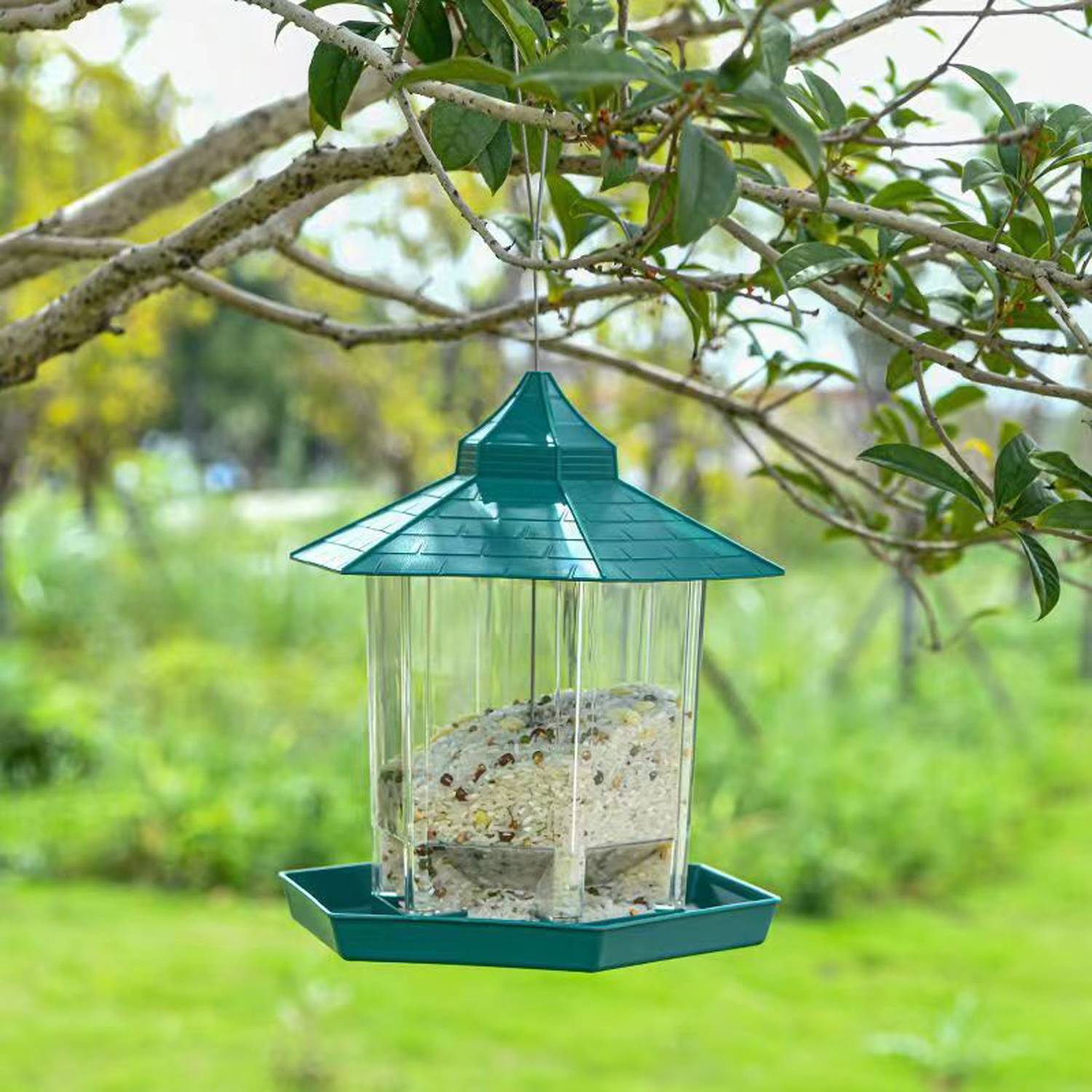 Outdoor Hanging Automatic Bird Feeder 4