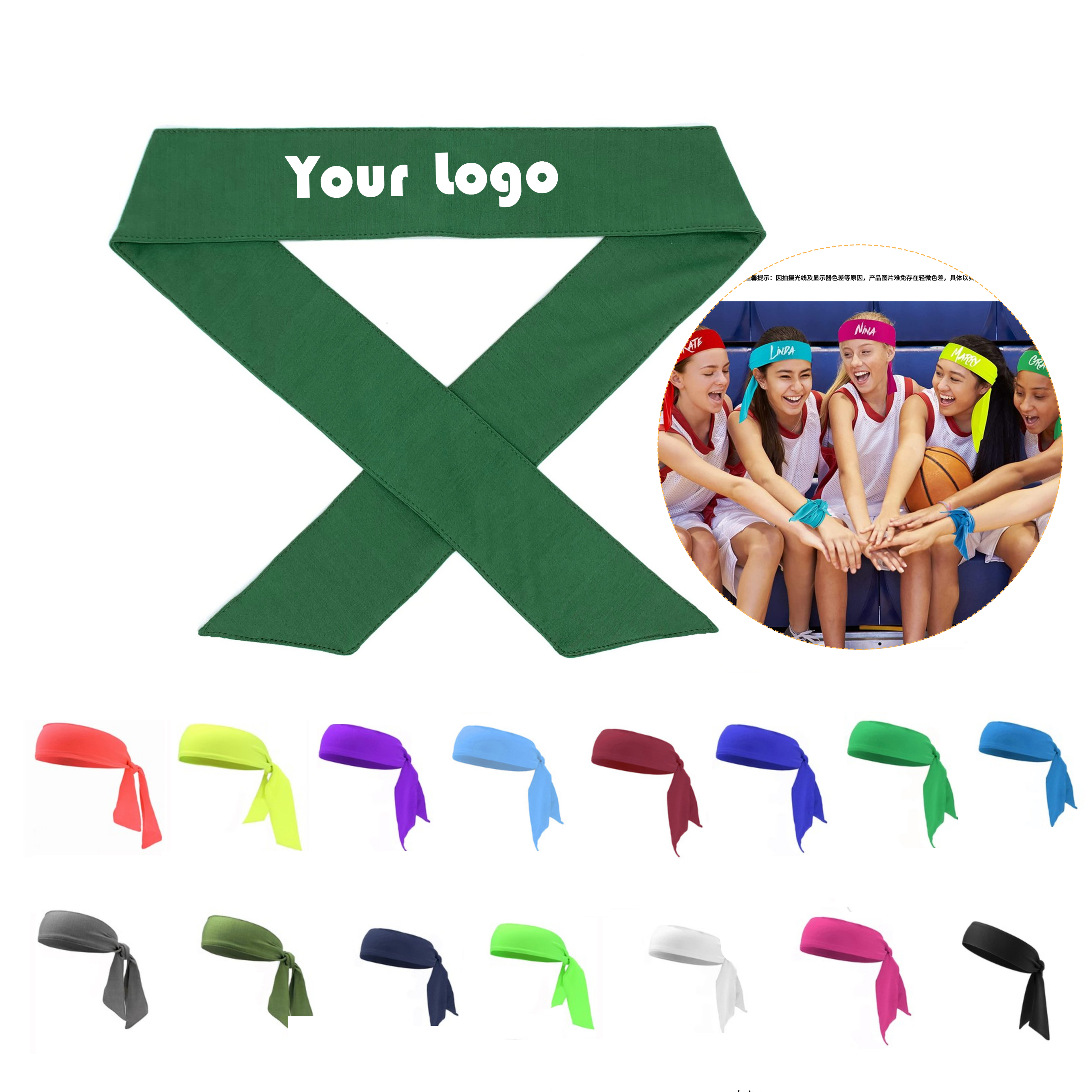 Sports Headscarf Tennis Headband 8