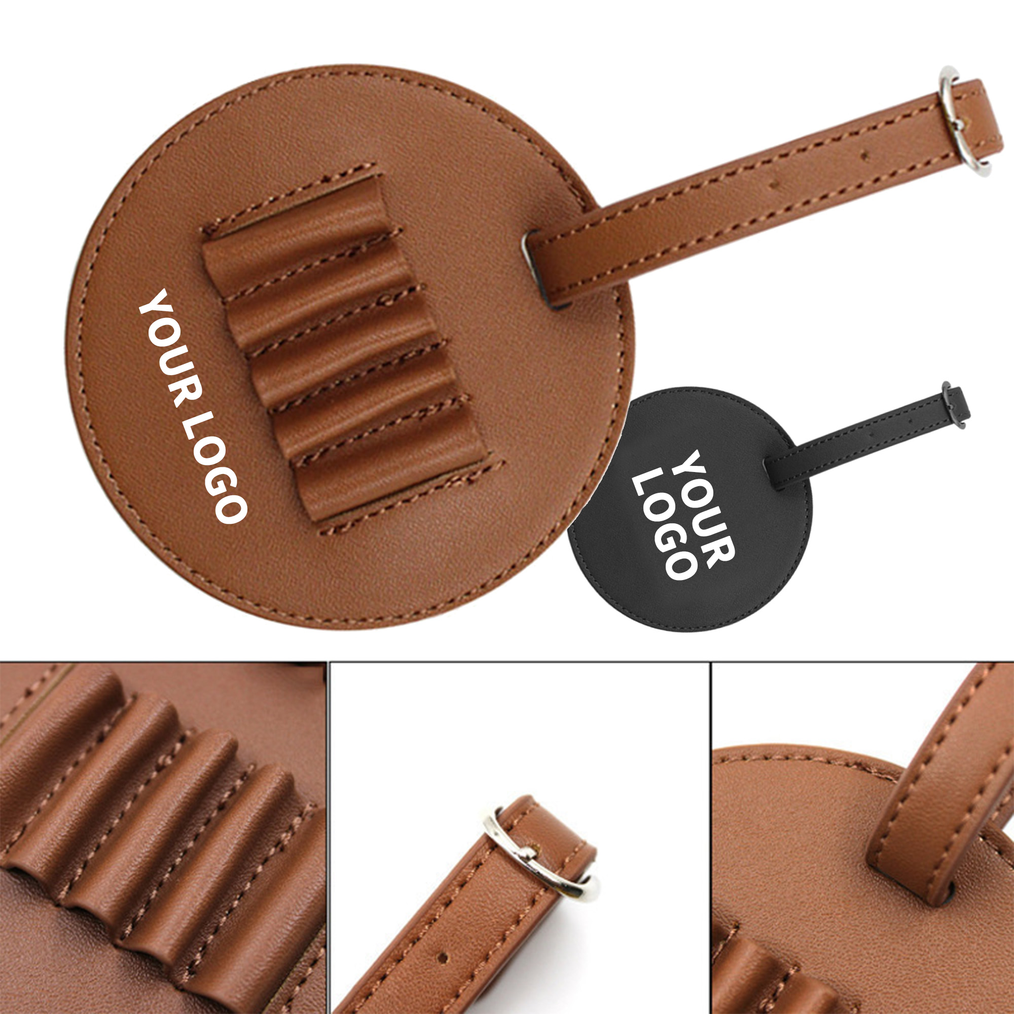 PU Leather Golf Tee Pouch With Front Print 1