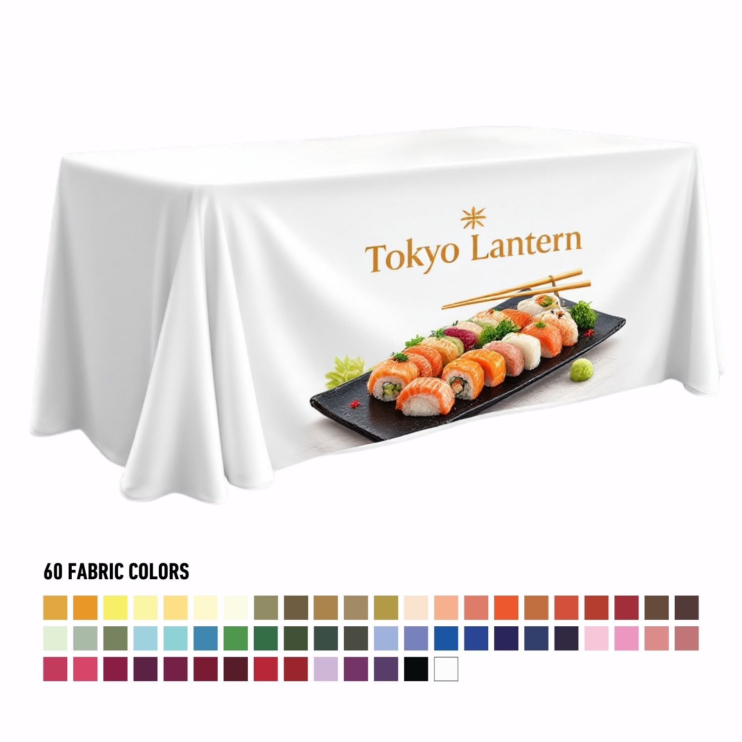 4' Table Throw, 30"W, Full Color Front Panel 2