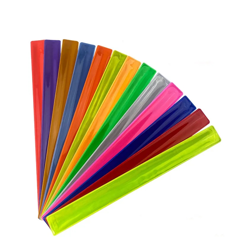PVC Reflective Slap Bracelet Wristband 3