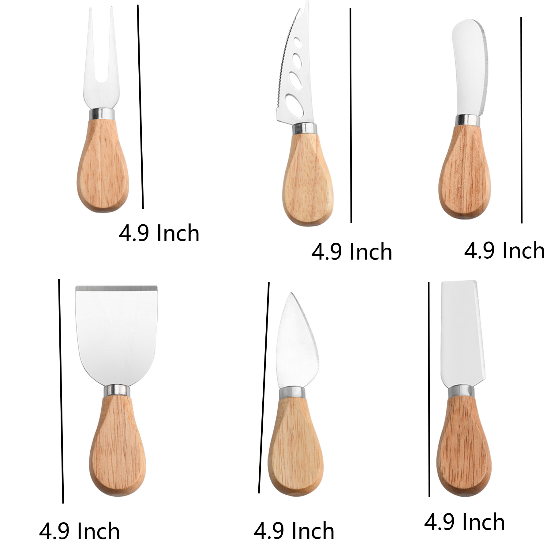Wooden Handle Cheese Knife Set 3