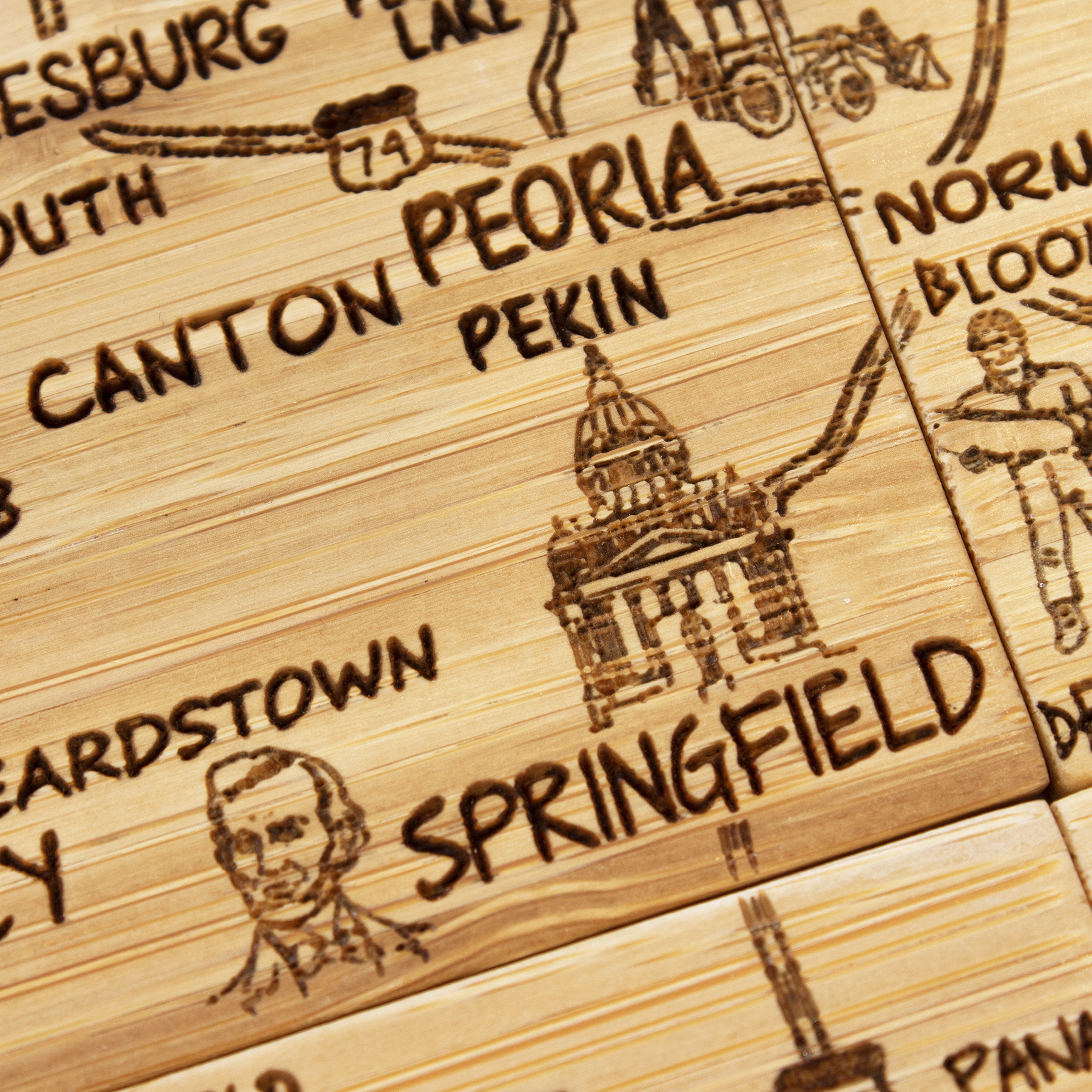 Illinois Puzzle Coaster Set 6