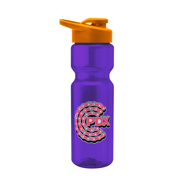 Blazer 28oz Transparent Bike Bottle w/Drink-thru Lid 901