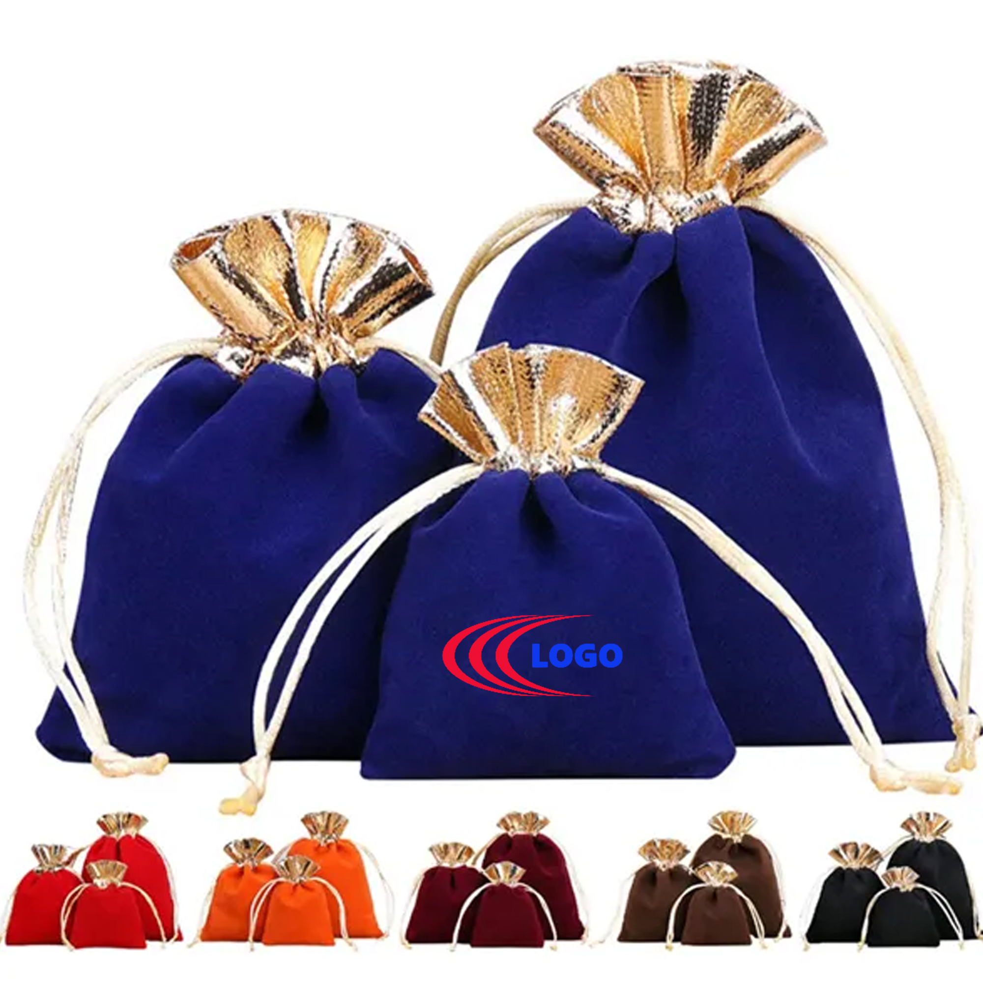 Soft Velvet Pouch with Drawstring Closure 2