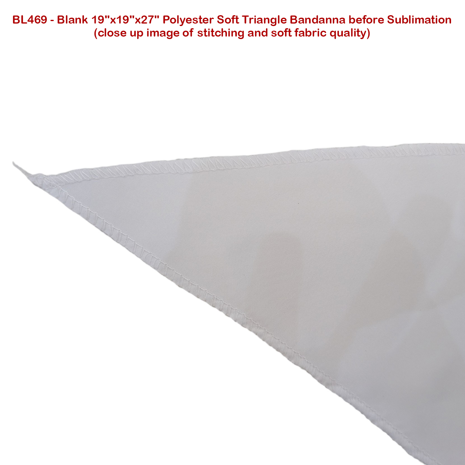 Triangle Bandana, 19x19x27, Sublimated Edge to Edge (Decorated in Canada) 4