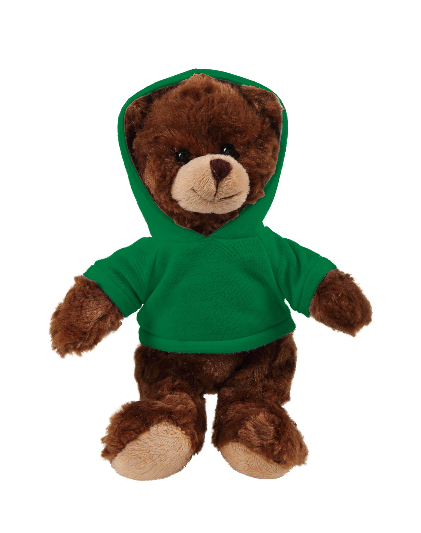 soft plush  Chocolate Curly Sitting Bear with hoodie 8