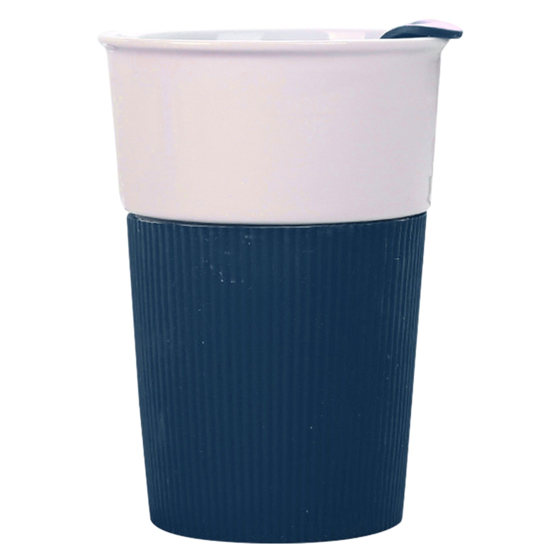 Ceramic Coffee Cup W/ Silicone Lid 5