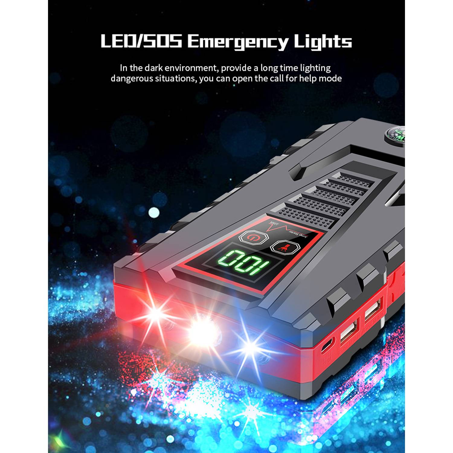 Portable Car Jump Starter Power Bank Set 4
