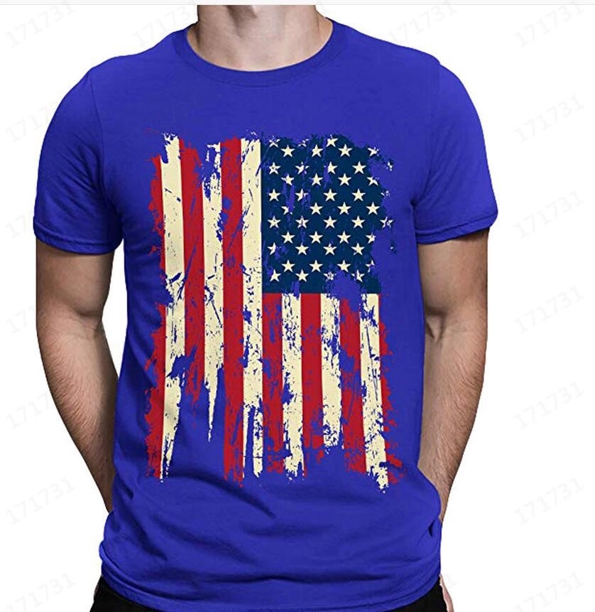 Customized  American Flag 4th of July Patriotic T-Shirt 2