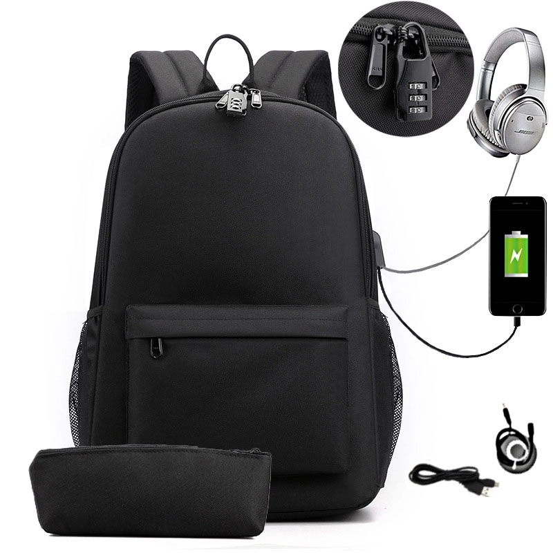 Custom Two-piece Laptops Backpacks with USB Charging Port 3