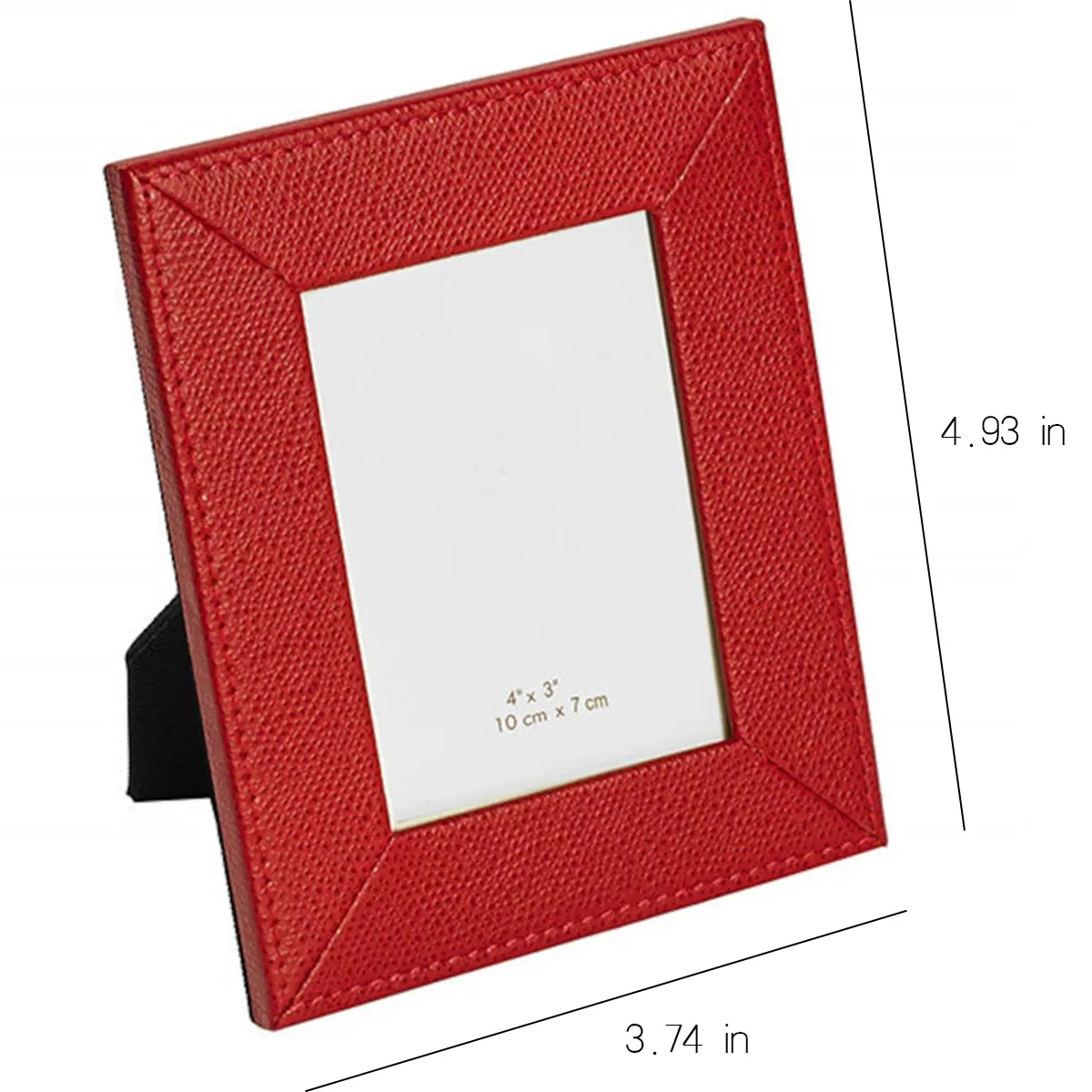 Leather Picture Photo Frame Leather Border Fabric Easel 6