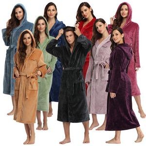 Women'S/Men'S Coral Fleece Bath Robe 4