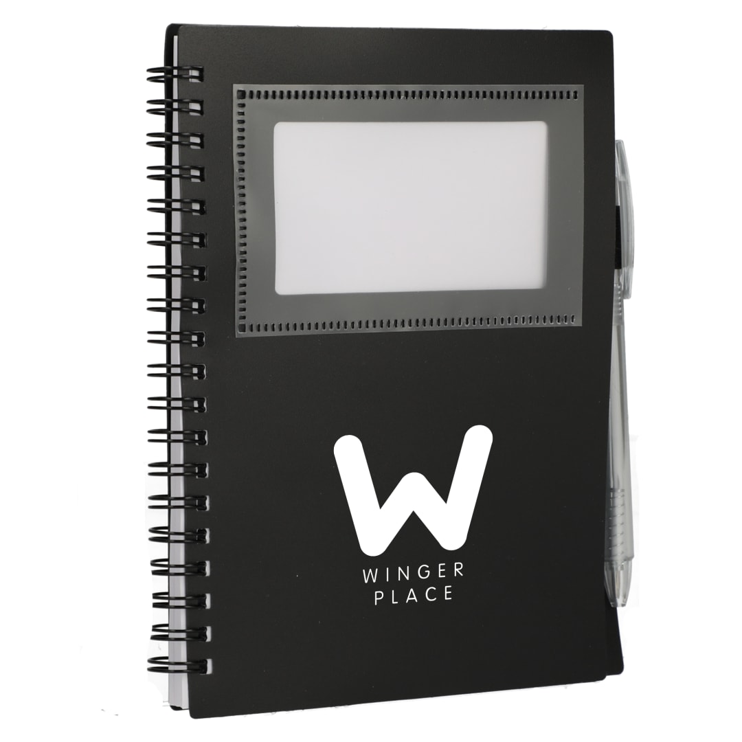 FSC® Recycled 5" x 7" Star Spiral Notebook with Pe 145