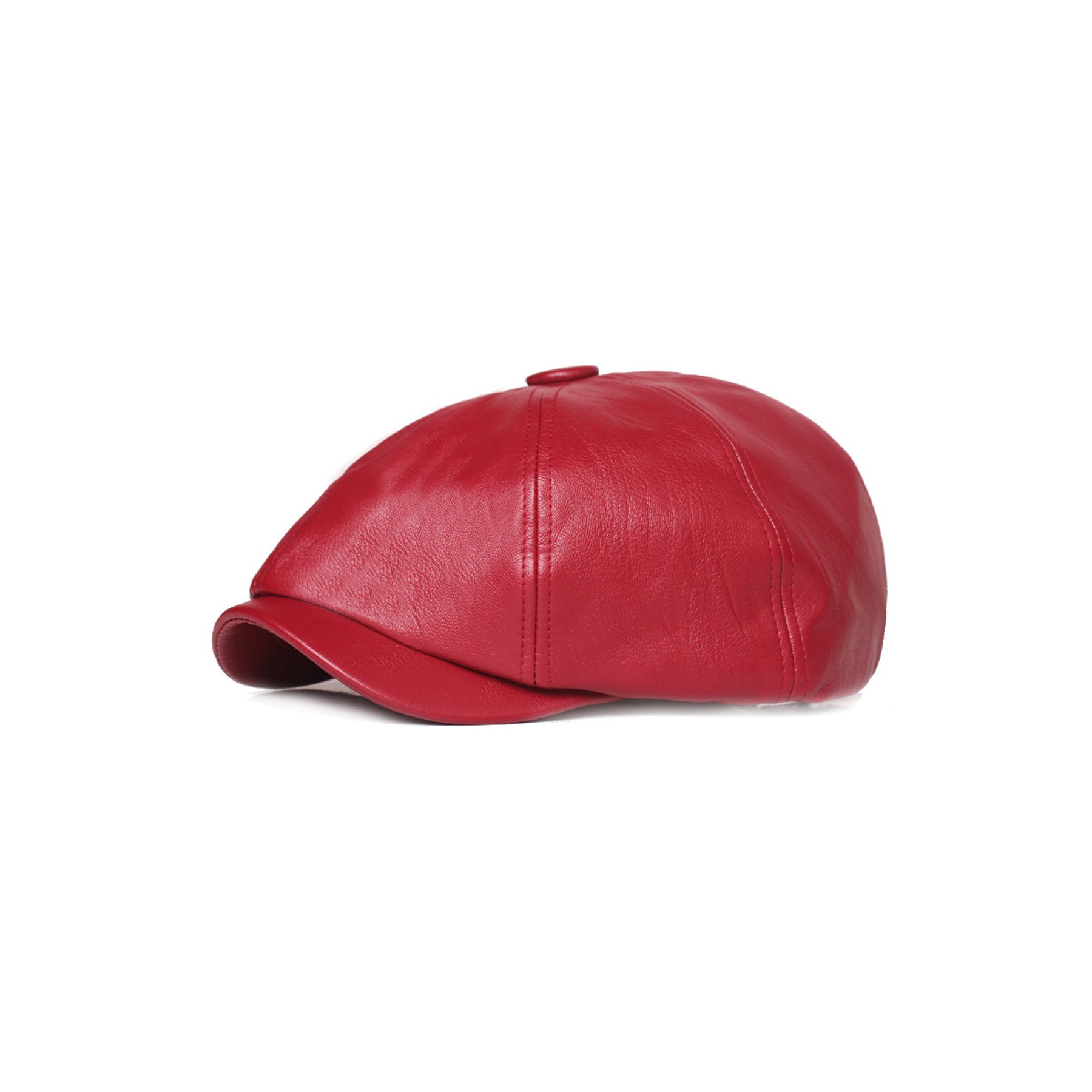 Leather Newsboy Hat 2