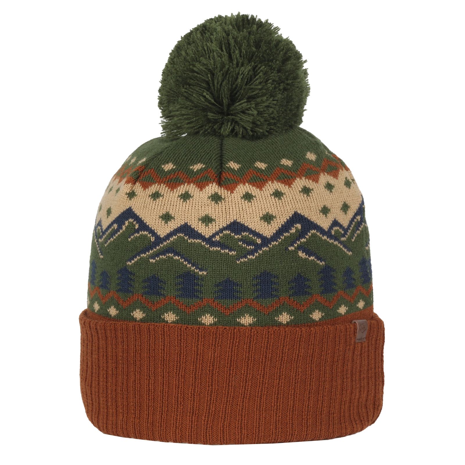 Graphic Watch Cap with Pom 7