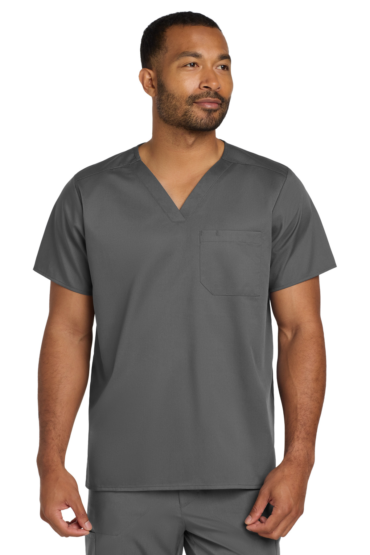 Wink® Unisex WorkFlex Chest Pocket V-Neck Top 8