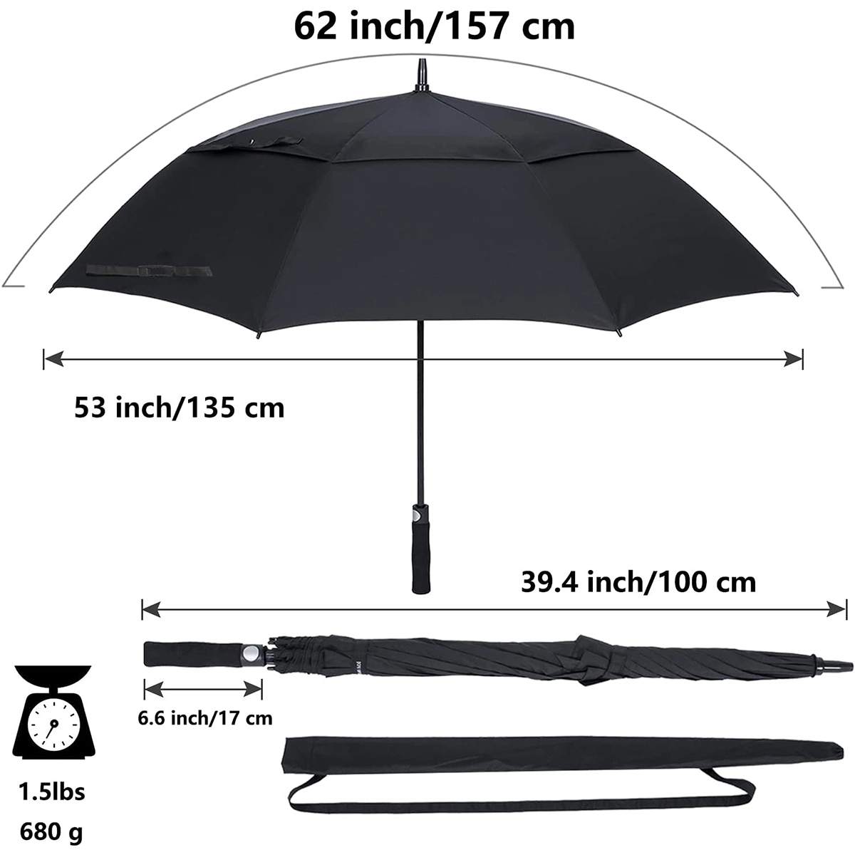 Automatic Open Double Canopy Umbrellas 3