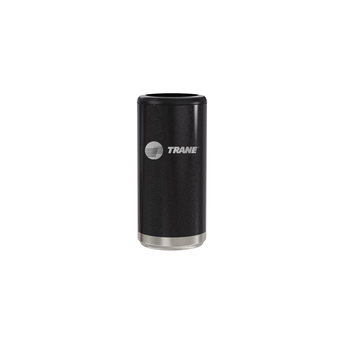 12 Oz. Glitter Black Maars Stainless Steel Skinny Can Cooler 2