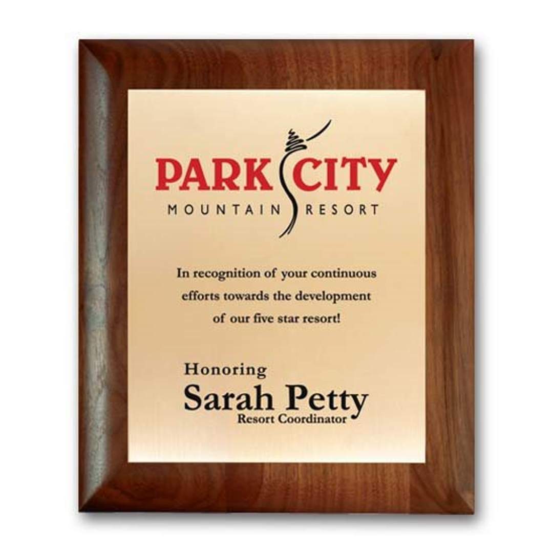 Screenprint Brass - Walnut Rolled Edge 3