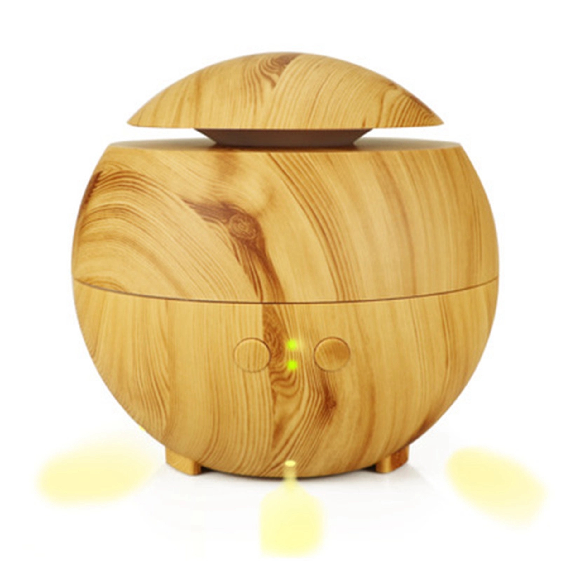 Round Wood Grain Ultrasonic Cool Mist Aroma Humidifier 13
