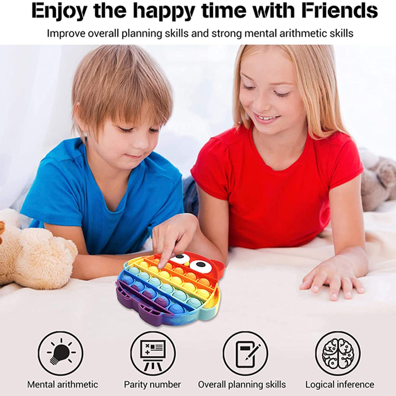 Rainbow Owl Push it Sensory Fidget Stress Reliever Toys 4